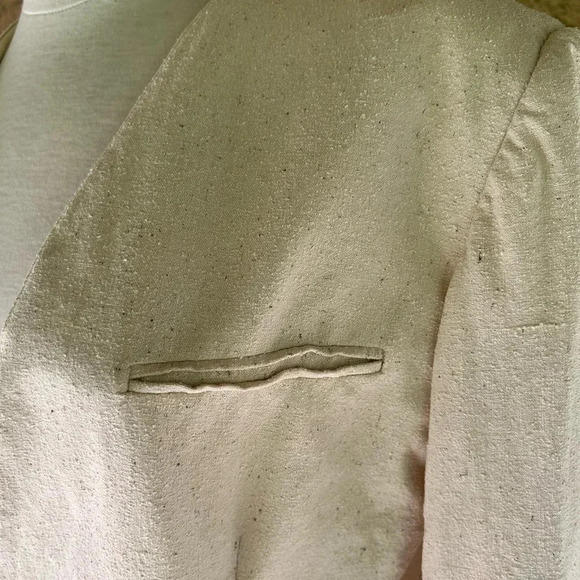Prescott & Andrew’s vintage 100% silk  cream blazer / jacket - Picture 3 of 9